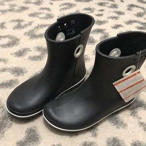 NWT. Croc black rain boots. Size 7